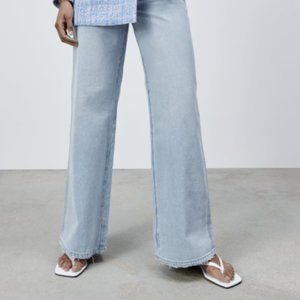 Zara Wide Leg High Rise Jeans 4-S